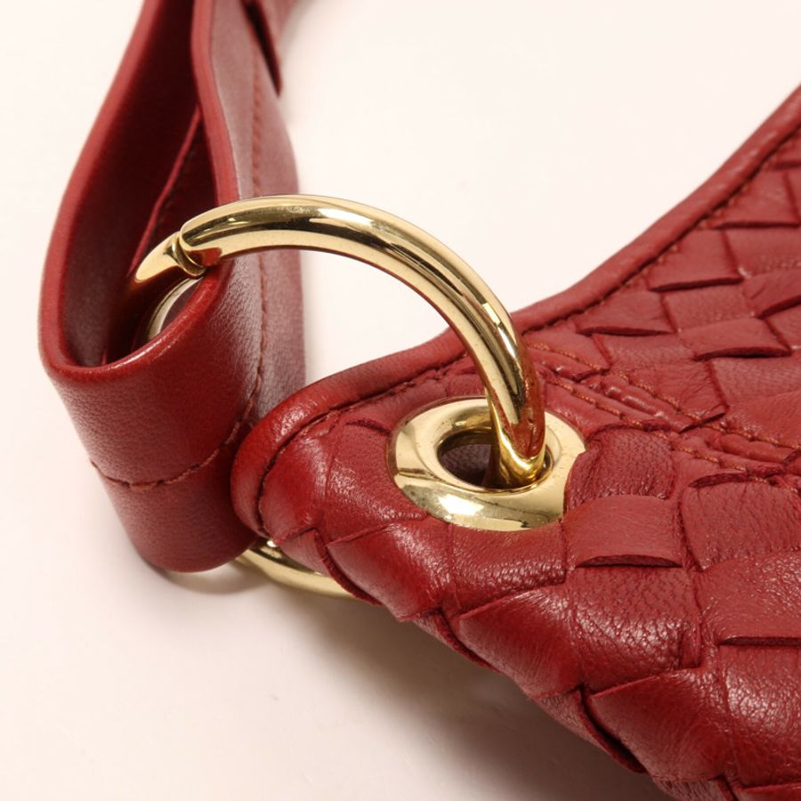 BOTTEGA VENETA 羊皮皮革Intrecciato Hobo Bag肩背袋-9