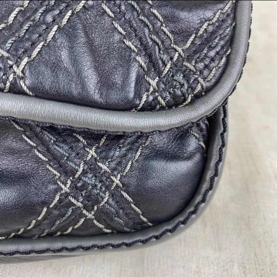 CHANEL香奈兒外縫CF系列中古款黑色牛皮金釦雷標15開👩🏻🎨-17