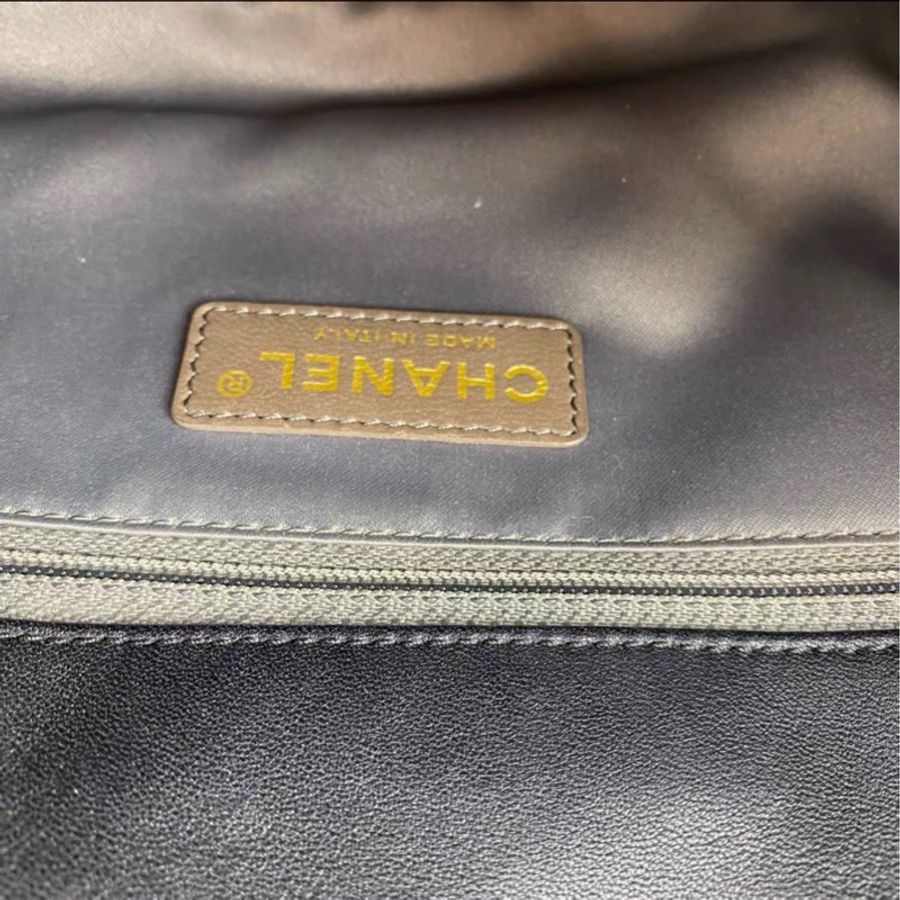 CHANEL香奈兒外縫CF系列中古款黑色牛皮金釦雷標15開👩🏻🎨-24