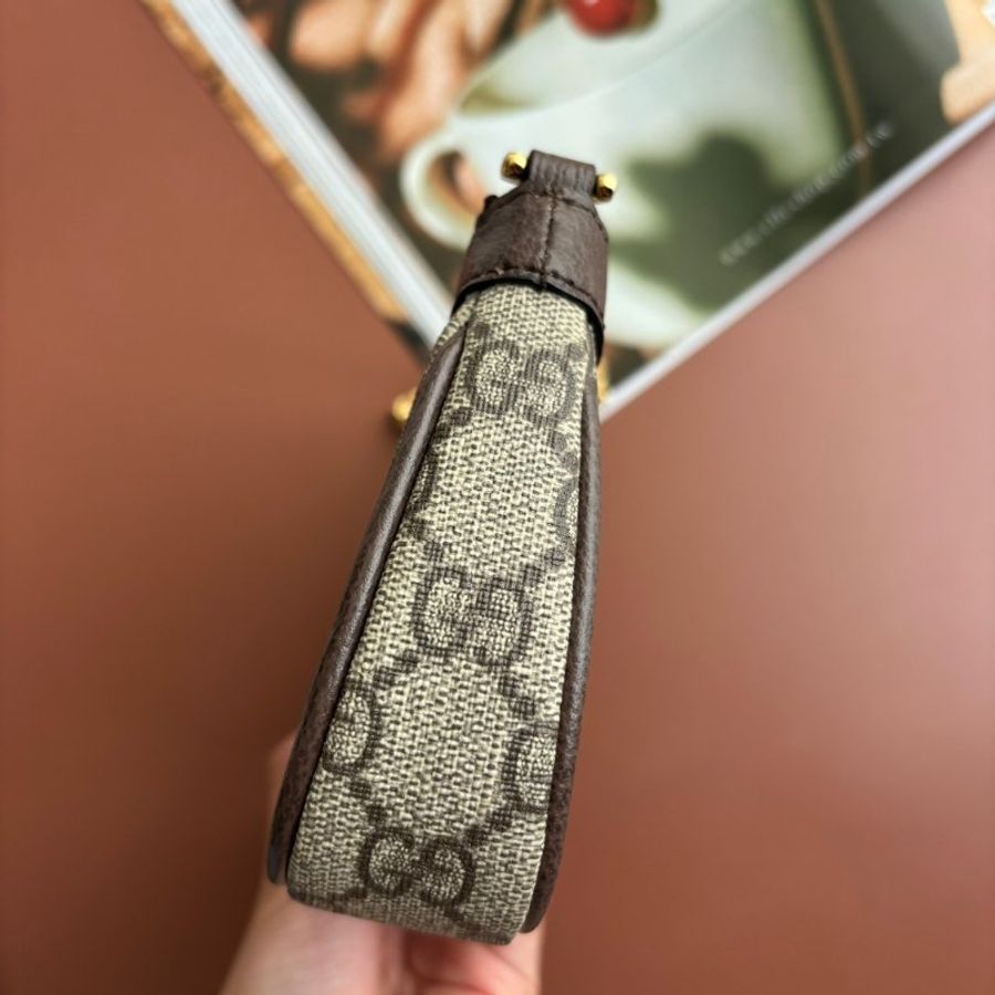::GUCCI:: Ophidia 764960 Supreme 烏木色迷你手提包 迷你麻將包 鏈帶手袋-6