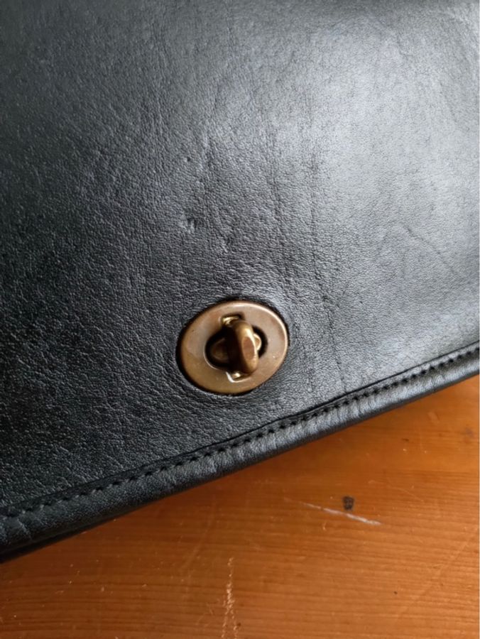 美製老品 #COACH 黑色小方包 | 美式 | 古典 | 老包 | 老靈魂 | VTG-2