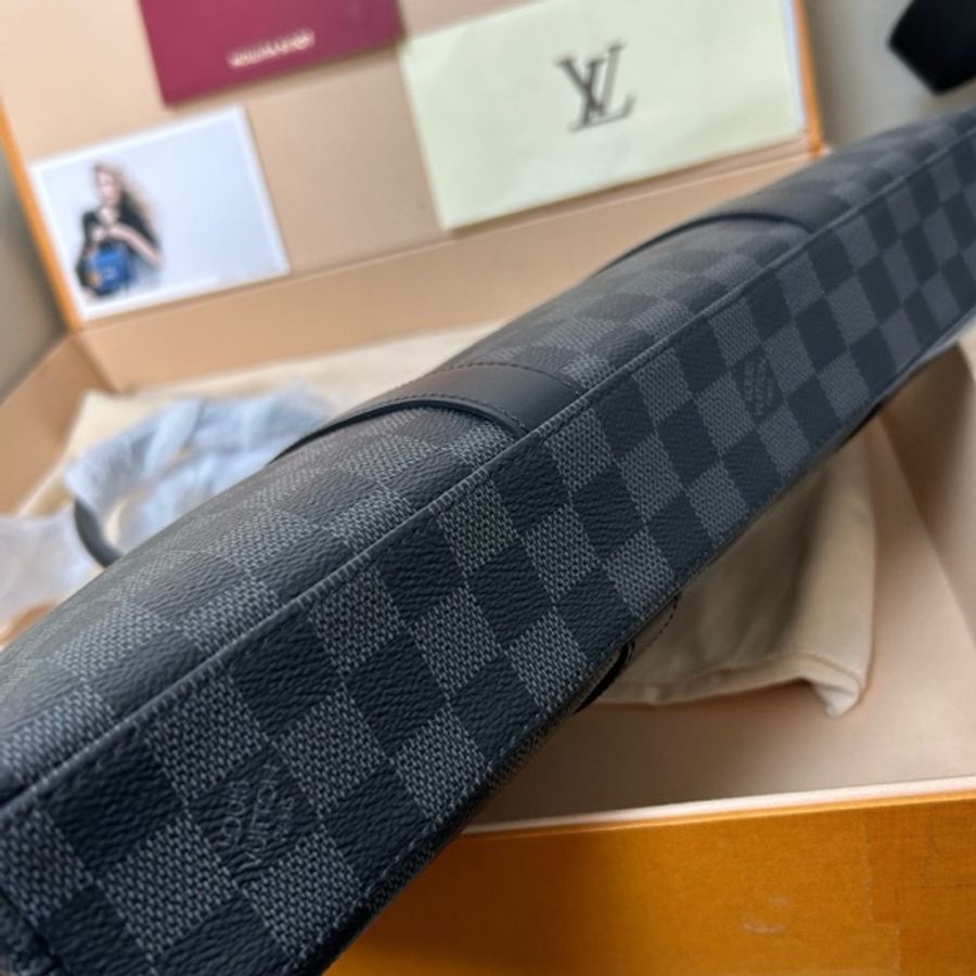 父親節禮物🎁推薦 路易威登LV棋盘格手提包 公文包 男包 手提包25年芯片款-9