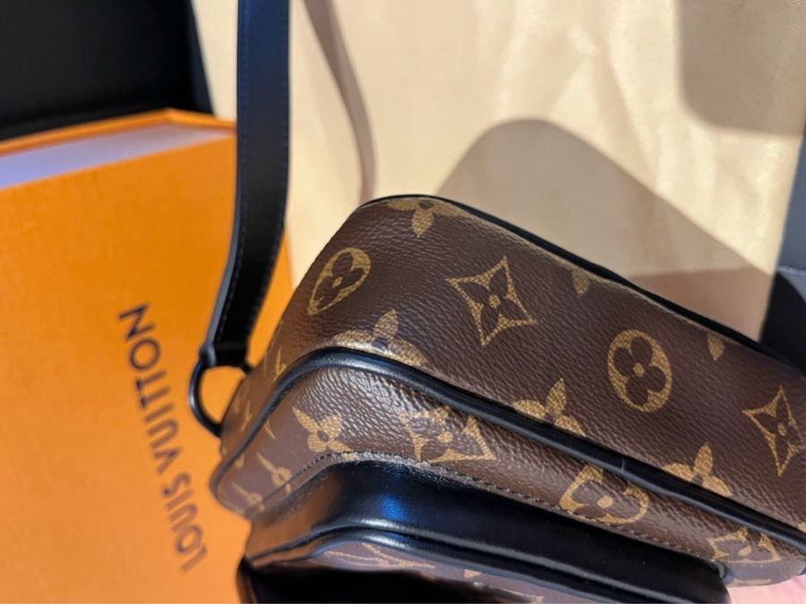 LOUIS VUITTON /路易威登 男包郵差包单肩斜挎包 男款 棕色拼黑色-4