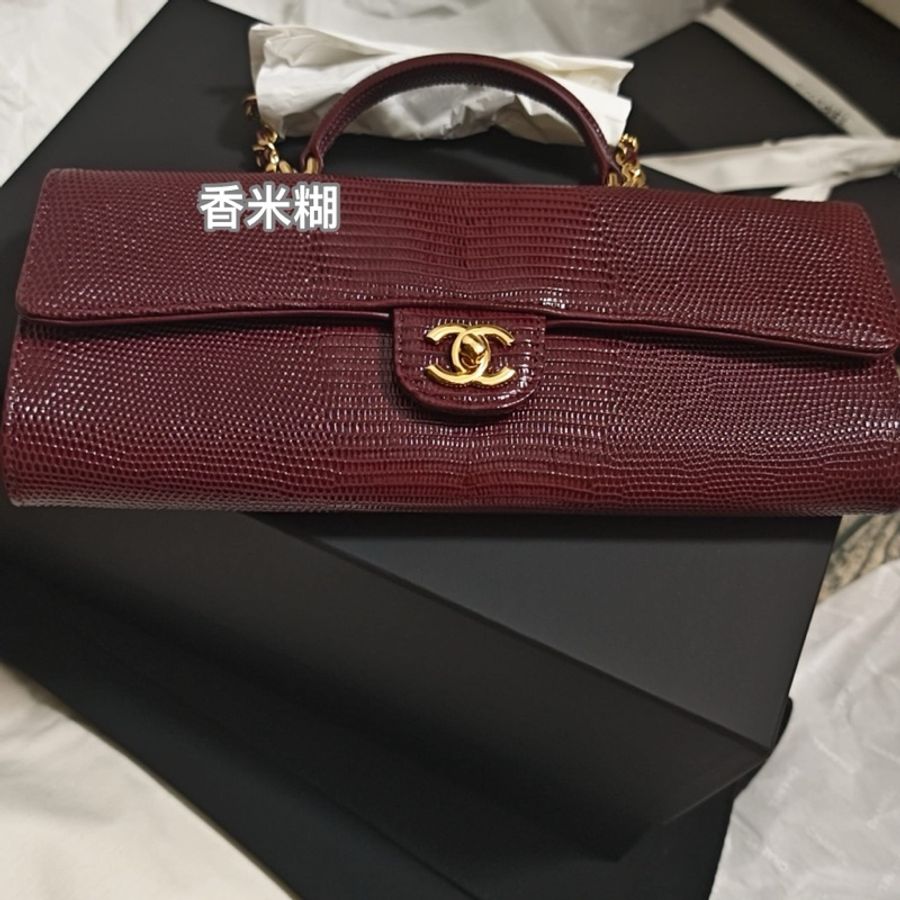 Chanel香奈兒26A高級手工坊稀有限定酒紅色手提包-1