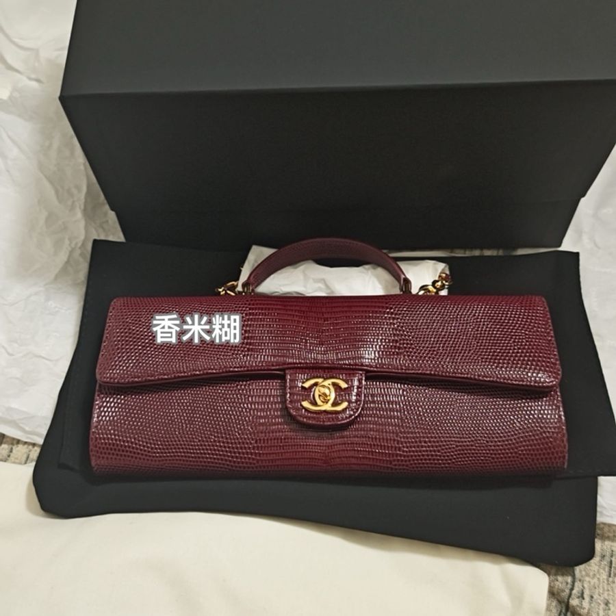 Chanel香奈兒26A高級手工坊稀有限定酒紅色手提包-2