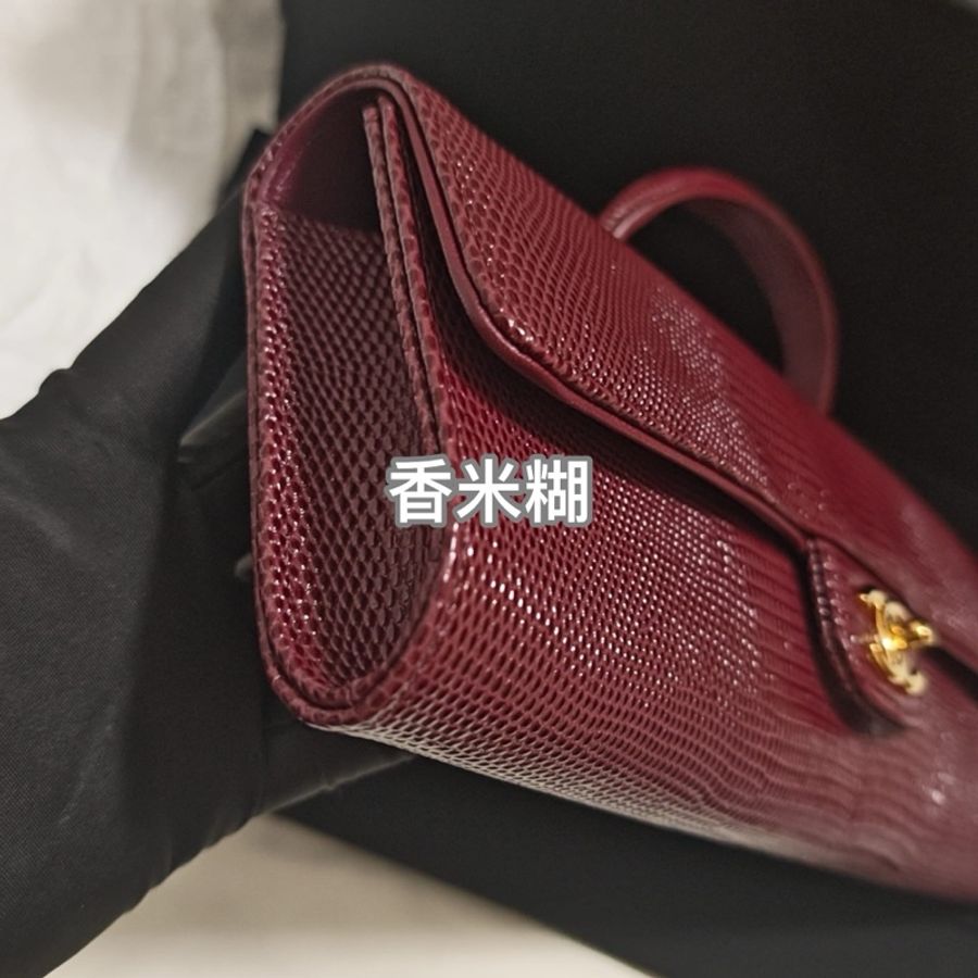 Chanel香奈兒26A高級手工坊稀有限定酒紅色手提包-4