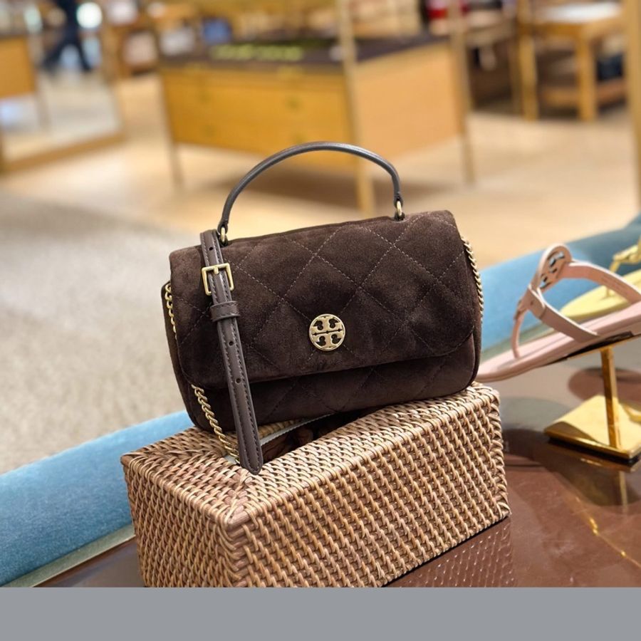 Tory Burch Willa handbag 麂皮 鏈條手提包-1
