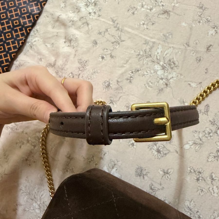 Tory Burch Willa handbag 麂皮 鏈條手提包-9