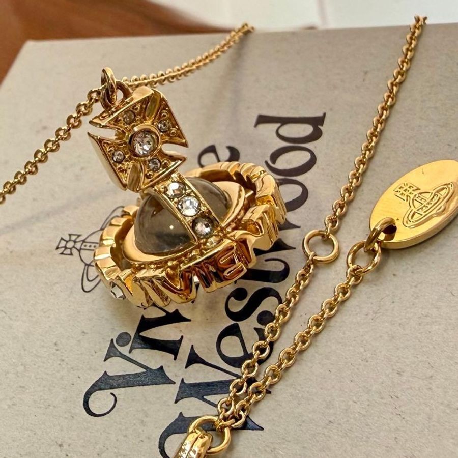 🌷VivienneWestwood 環狀項鍊｜經典花紋✦fufu style 精品✦ 氣質款｜項鍊.字母環狀項鍊-1