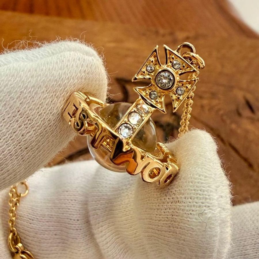 🌷VivienneWestwood 環狀項鍊｜經典花紋✦fufu style 精品✦ 氣質款｜項鍊.字母環狀項鍊-3