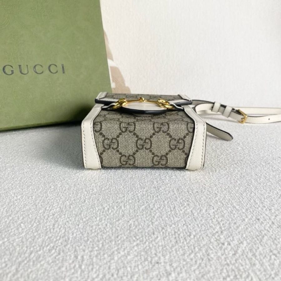 Gucci 老花1955手機包 老花拼白色 17*11*4.5  9新 配件盒子 塵袋-2