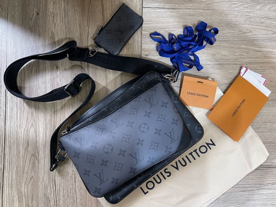 Lv黑老花三合一包（M69443)漢神百貨購入配件齊全❗️-2