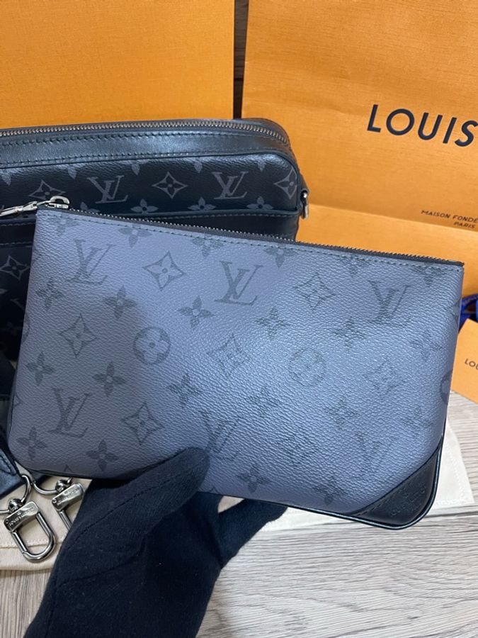 Lv黑老花三合一包（M69443)漢神百貨購入配件齊全❗️-11