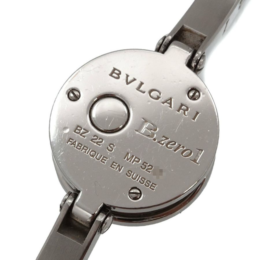 寶格麗 BVLGARI B-Zero1 BZ22S 手鐲式腕錶 鑲鑽女士黑色石英錶-4