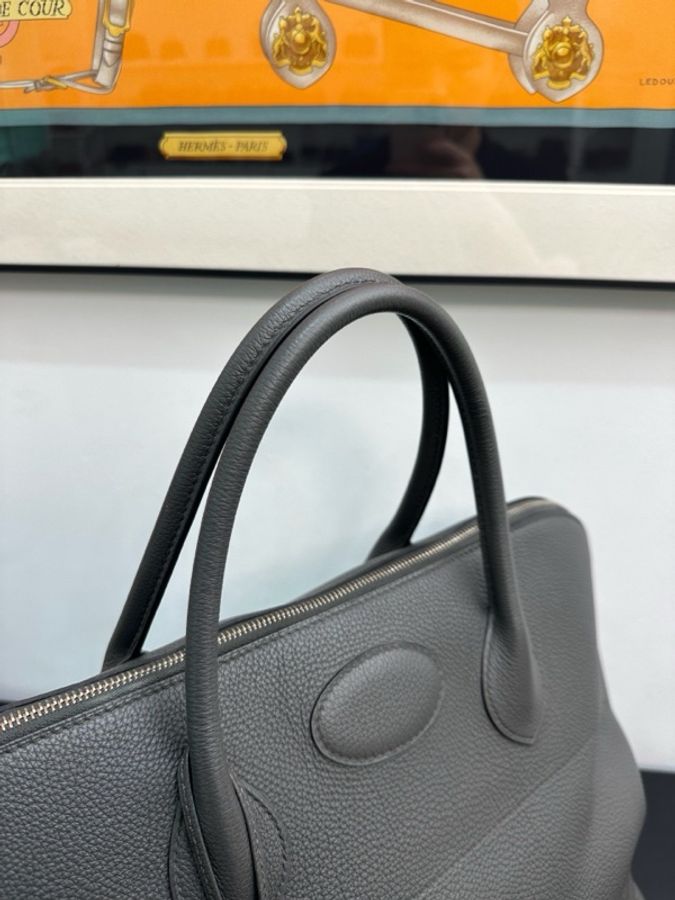 Hermès 愛馬仕Bolide45石墨灰 銀扣 TC皮鎖具-5