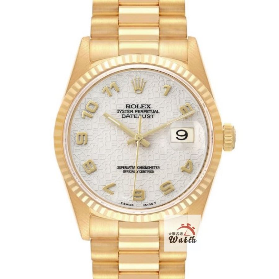 【大眾名錶】ROLEX 勞力士 16238 Datejust 蠔式日誌 18K金 白色紀念數字面盤 錶徑36mm 自動上鍊 大眾名錶G321-0