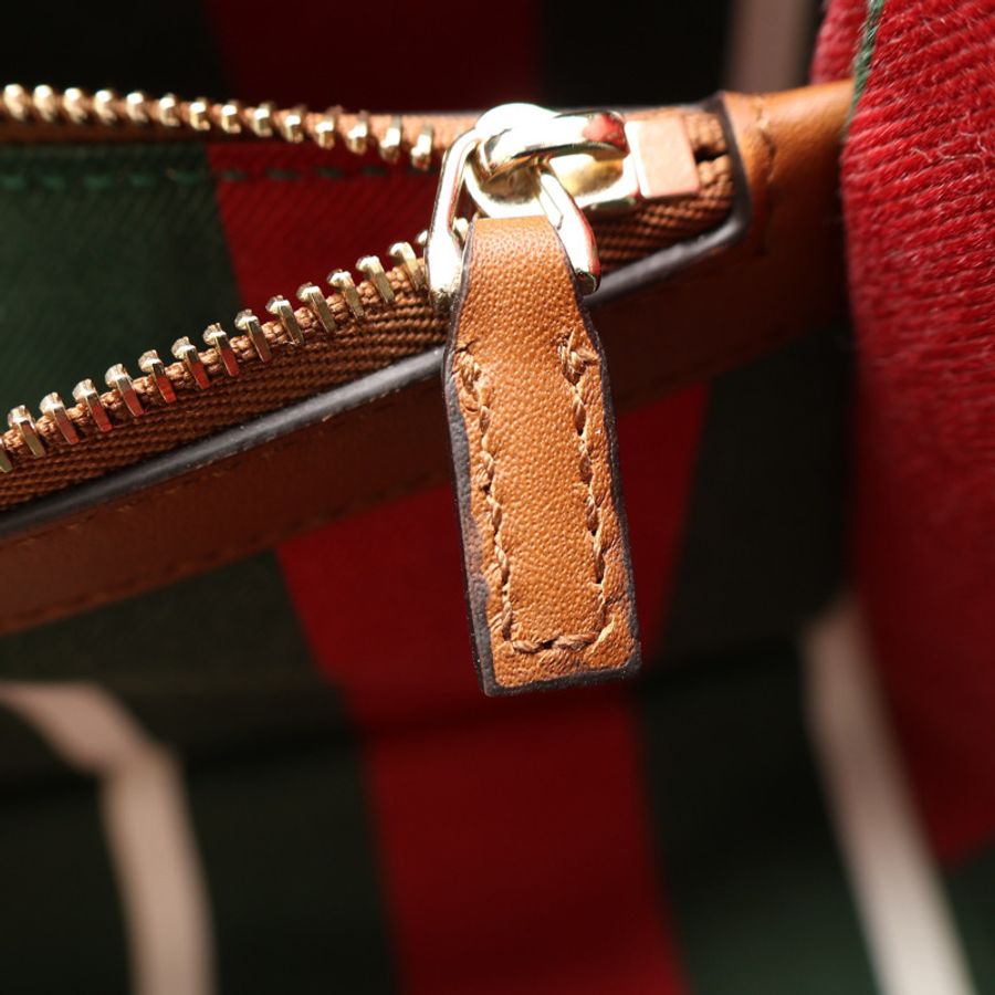 淺棕色 原花帆布 GG Emblem Medium 兩用包【GUCCI 古馳】 815214-9