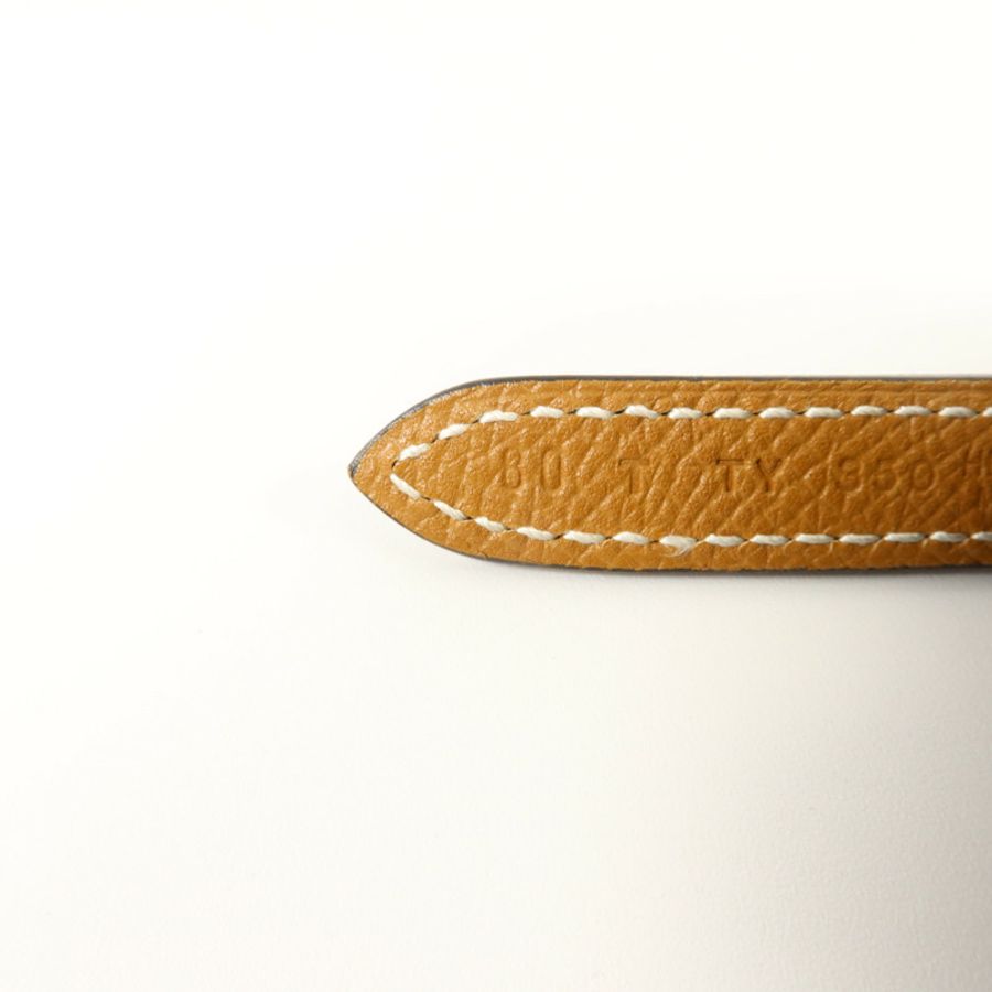 HERMES Epsom皮革/Swift皮革Mini 5382 Splas'H Buckle Reversible Belt皮帶Noir/Gold-7