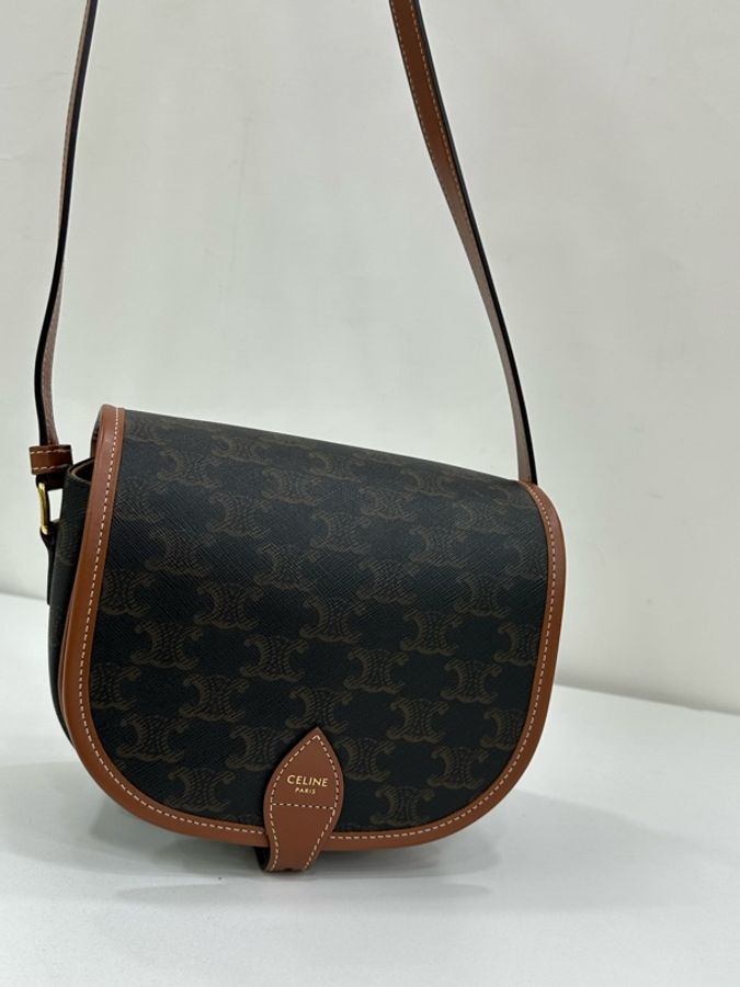 Celine 賽琳 馬鞍包 老花 22年 有購證-7