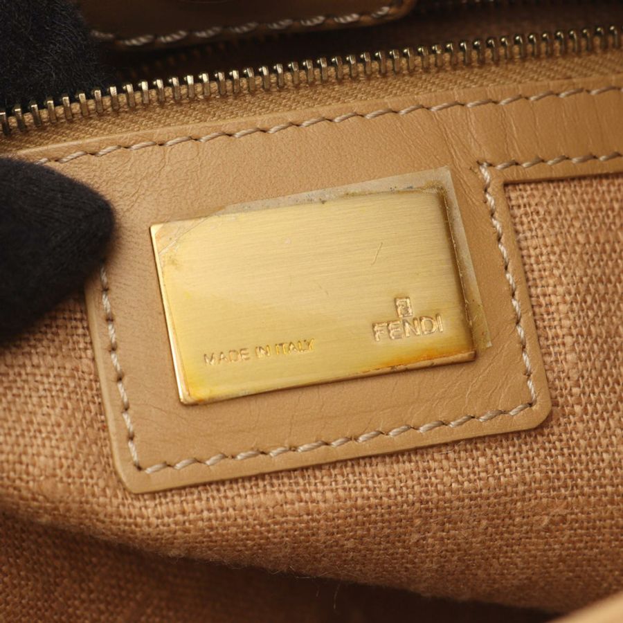 FENDI Zucca 肩背包 帆布皮革 棕色 黑色 米色 二手 女士-3
