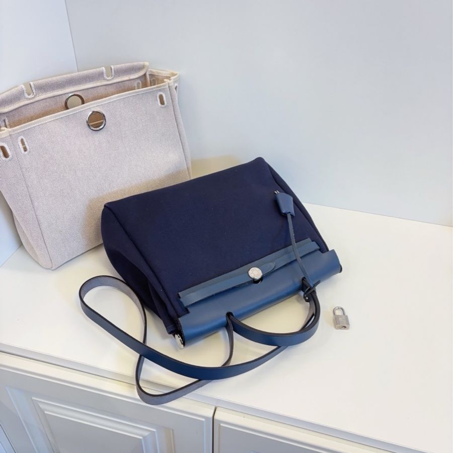 🐎Hermes愛馬仕｜Herbag31 單肩包深藍色銀扣｜98新｜框E刻-5