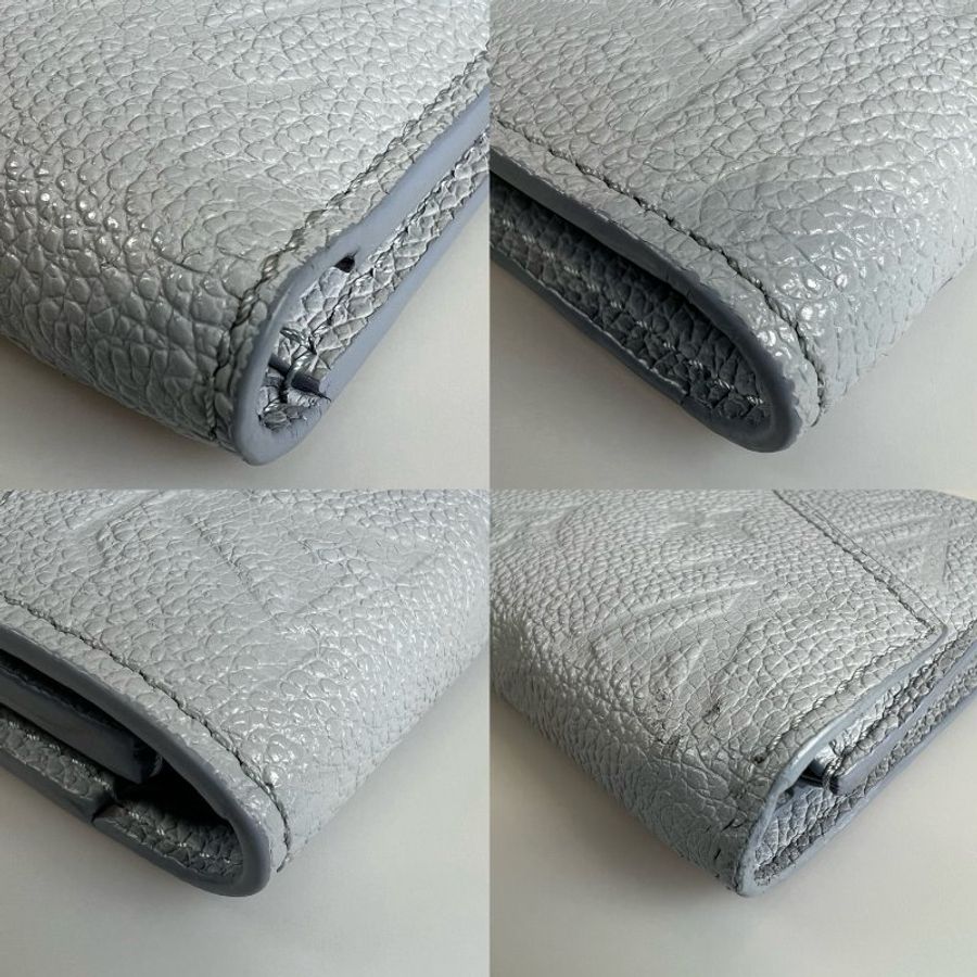 LV M83271/晶片款 淺藍壓紋victorine短夾-13