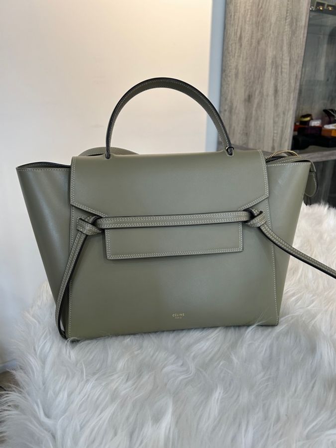 Celine 開心果綠 鯰魚包 兩用包-0