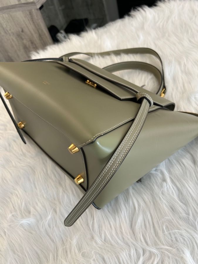 Celine 開心果綠 鯰魚包 兩用包-4