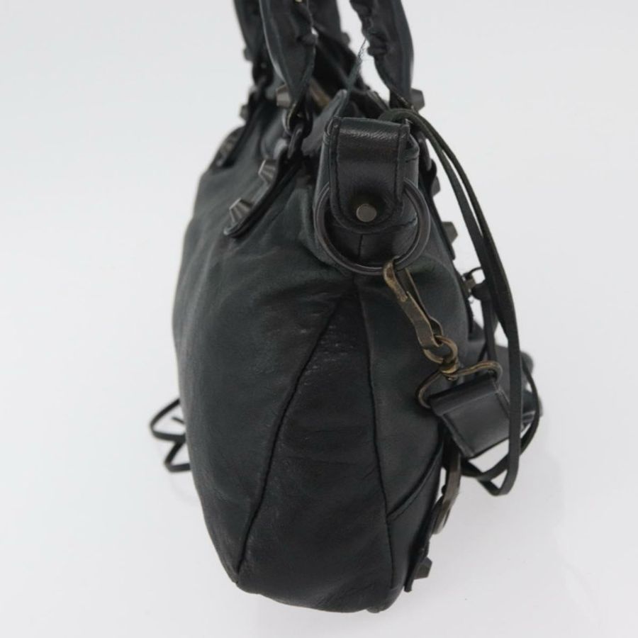 【日本直送】BALENCIAGA The First 手提包 皮革 2way 黑色 103208 正品 180633SAM-3