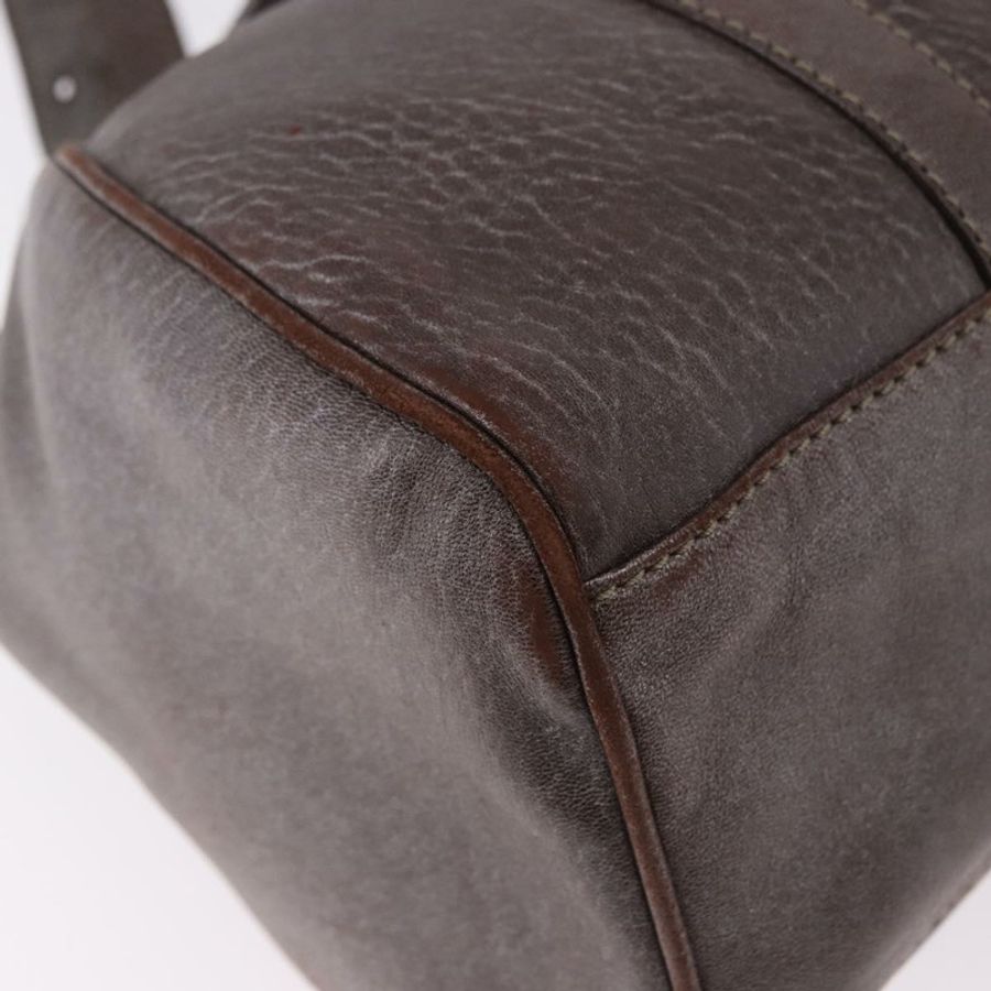 【日本直送】FENDI Mamma Baguette 手袋 皮革 棕色 銀色 正品 182613A-14