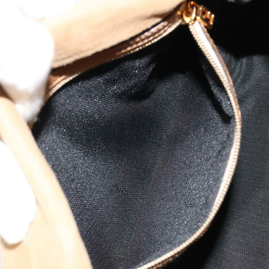【日本直送】FENDI Mamma Baguette 肩背包 麂皮 米色 金色 正品 182637SAM-23