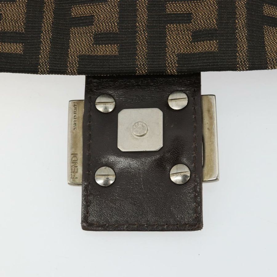 【日本直送】FENDI Zucca帆布Mamma Baguette單肩包 棕色/黑色 正品 180861A-19