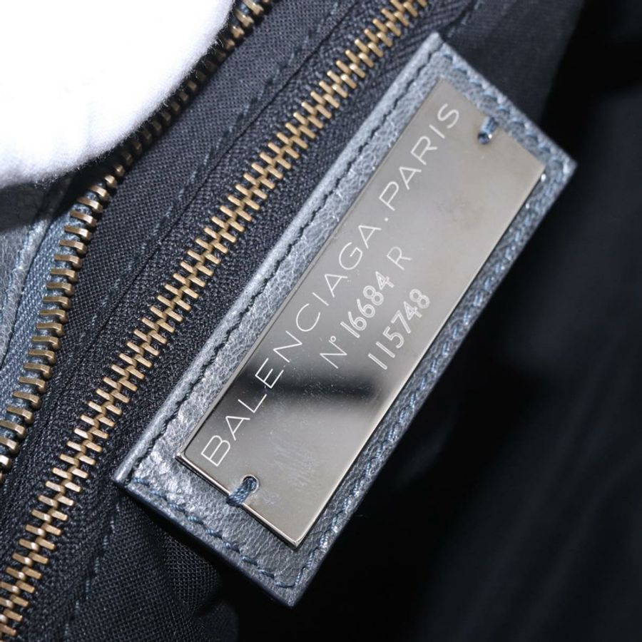 【日本直送】BALENCIAGA The City 手提包 皮革 2way 灰色 115748 Auth yk20480SAM-18