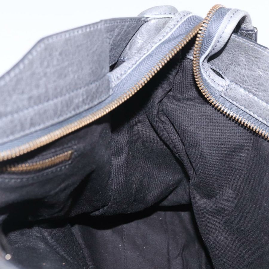 【日本直送】BALENCIAGA The City 手提包 皮革 2way 灰色 115748 Auth yk20480SAM-19