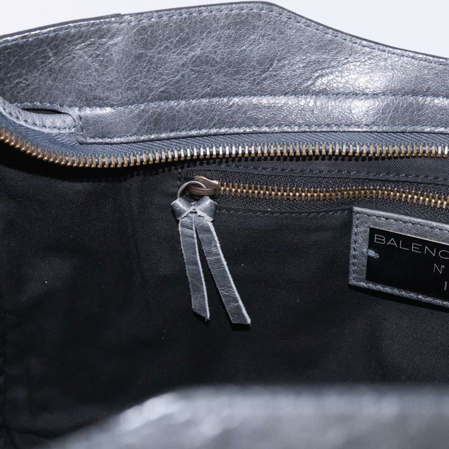 【日本直送】BALENCIAGA The City 手提包 皮革 2way 灰色 115748 Auth yk20480SAM-21
