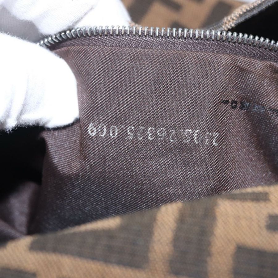 【日本直送】FENDI Zucca帆布Mamma Baguette單肩包 黑色 棕色 銀色 正品 am11783V-11