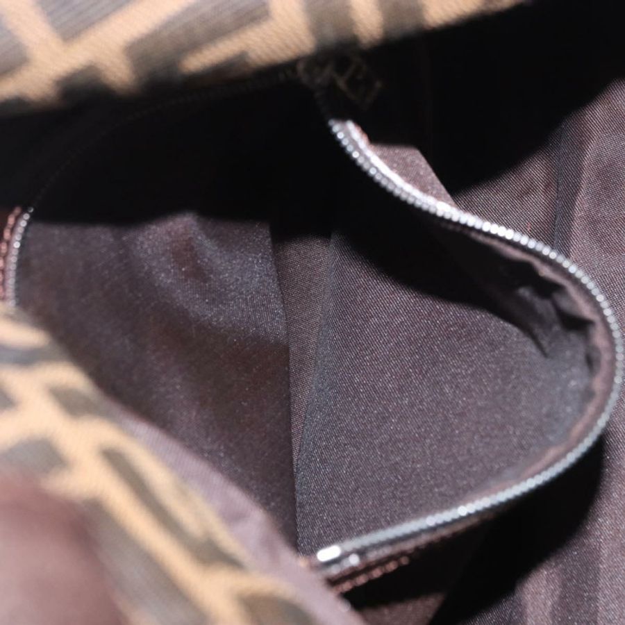 【日本直送】FENDI Zucca帆布Mamma Baguette單肩包 黑色 棕色 銀色 正品 am11783V-23