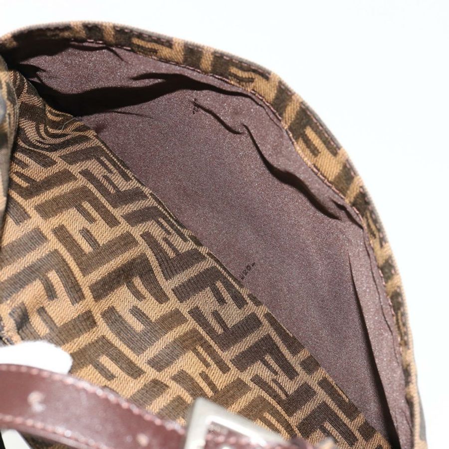 【日本直送】FENDI Zucca帆布Mamma Baguette單肩包 黑色棕色 正品 182592M-9