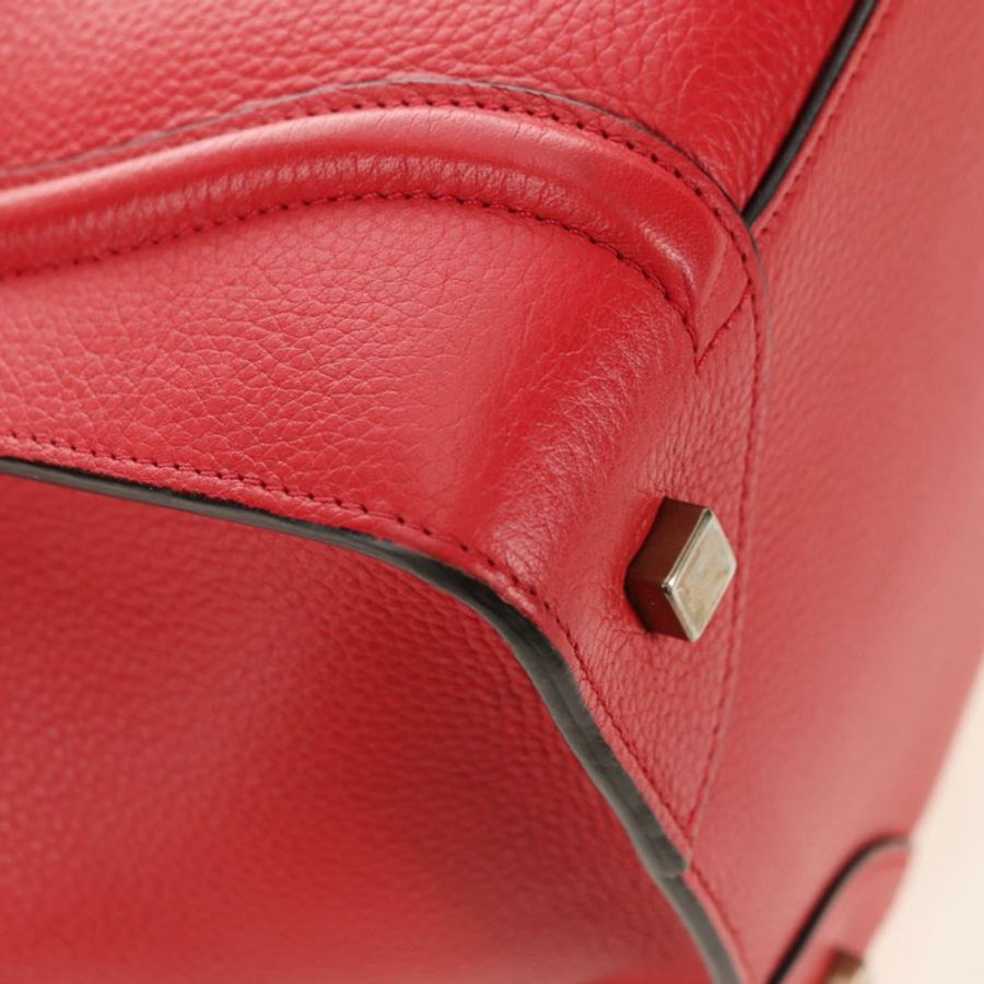 【日本直送】CELINE Luggage Mini Shopper 手提包 皮革 紅色 金色 正品 ep14631M-14
