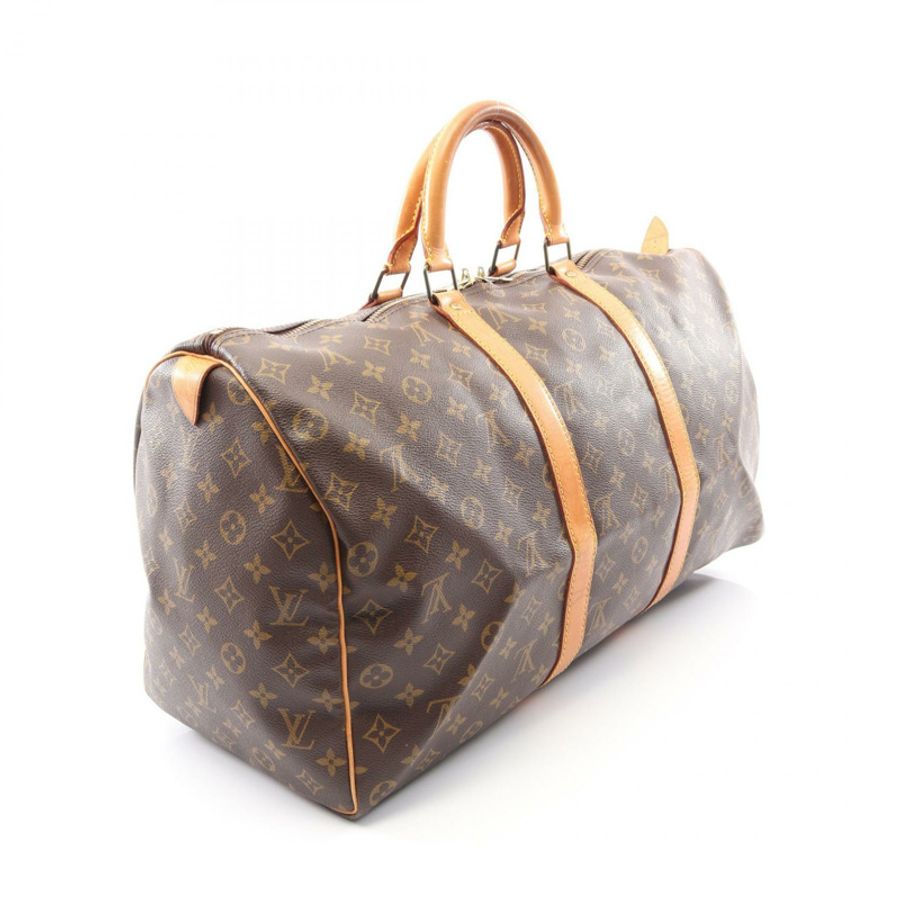 路易威登 Keepall 50 手提包 M41426 Monogram 帆布皮革棕色二手 LV-1