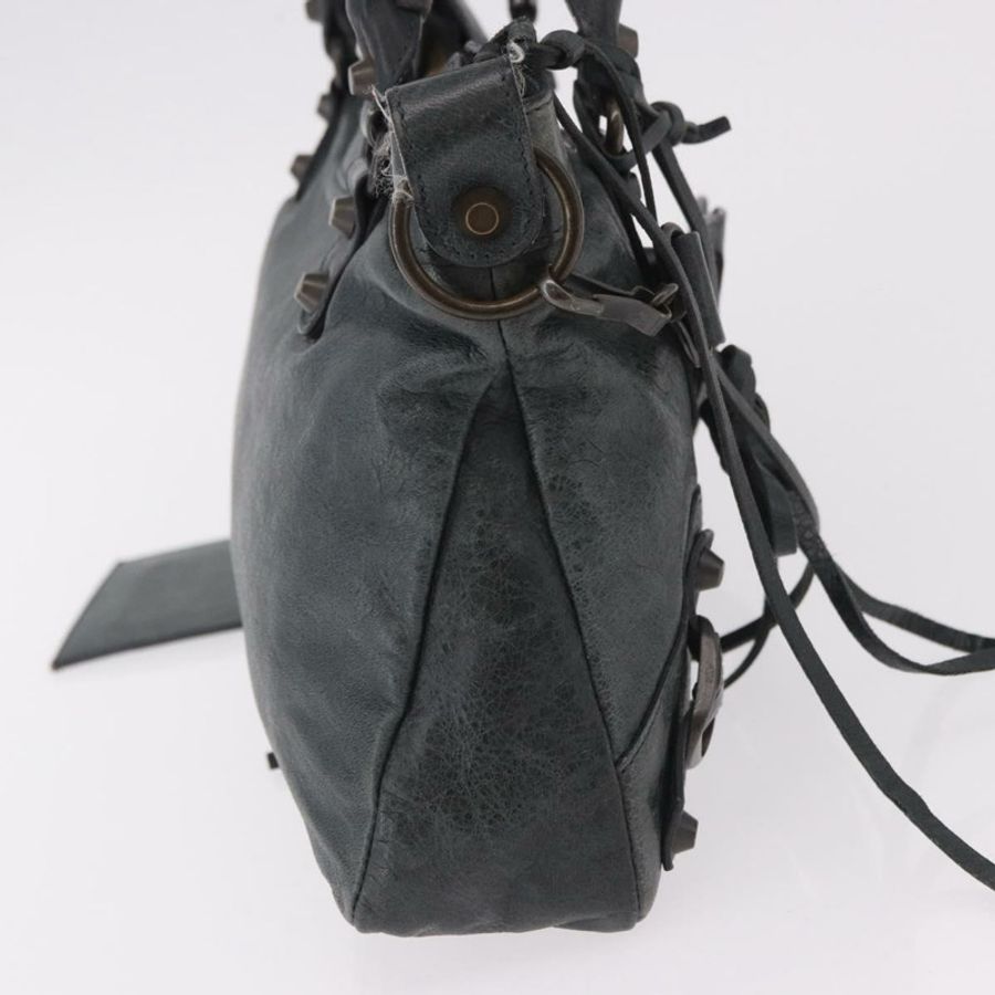 【日本直送】BALENCIAGA The First 手提包 皮革 2way 綠色 103208 正品 183631V-3
