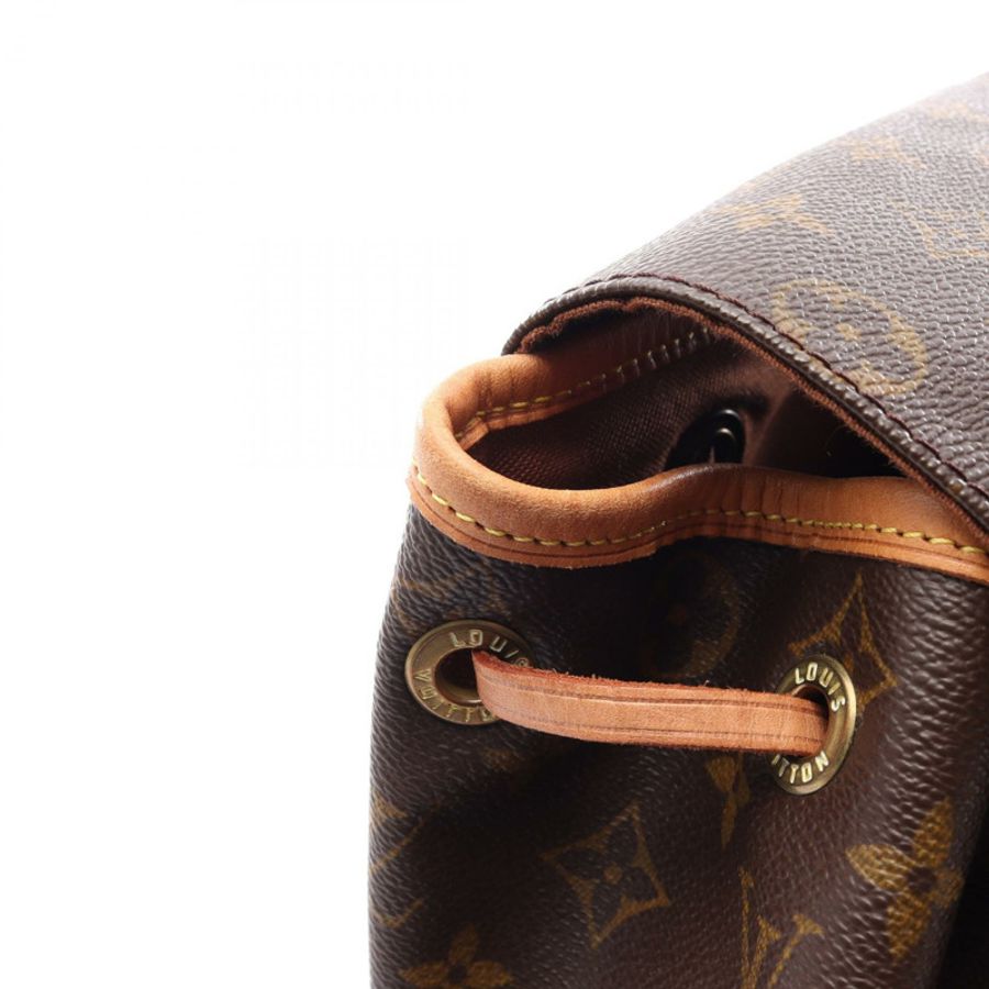 路易威登 Montsouris GM 雙肩包 M51135 Monogram 皮革 棕色 二手-11