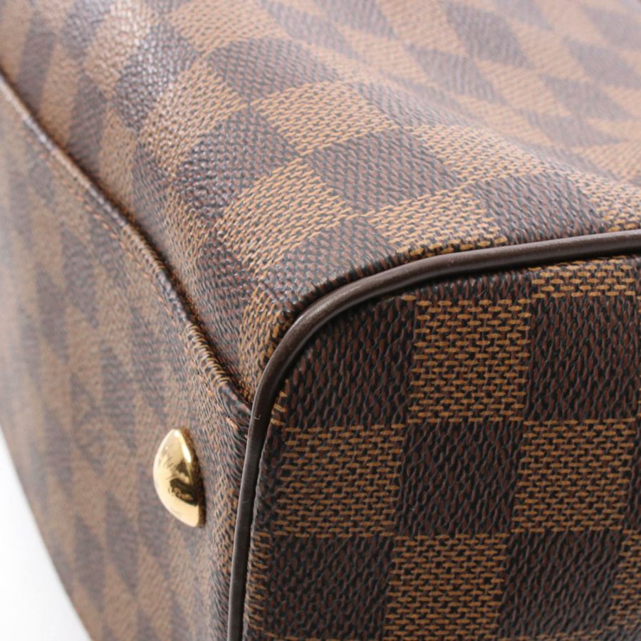 路易威登 Trevi PM Damier Ebene 2WAY 手提包 N51997 PVC塗層帆布皮革棕色二手女士-6