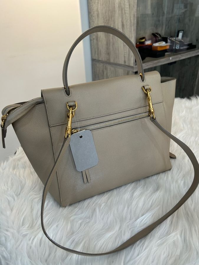 Celine 大象灰 牛皮 鯰魚包 大號 兩用包-2