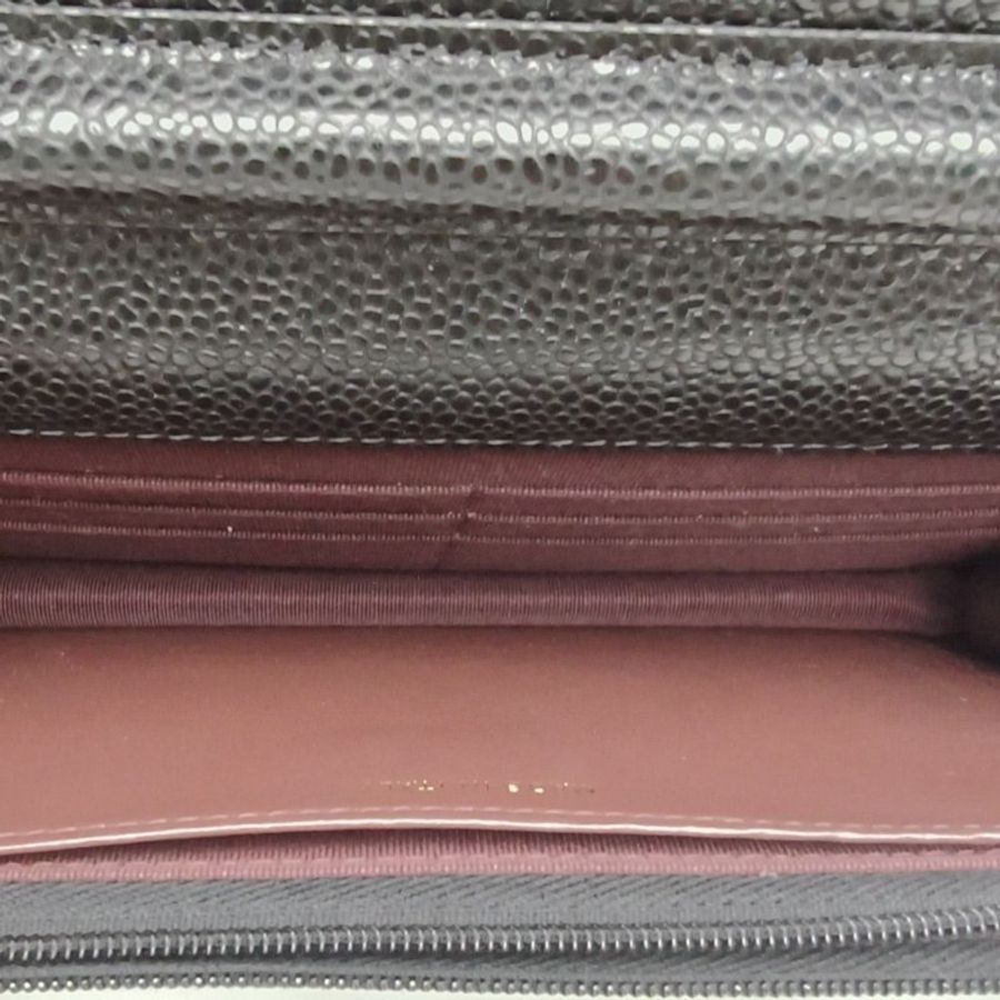 CHANEL CFWOC19黑色荔枝牛皮晶片金扣肩背包-4