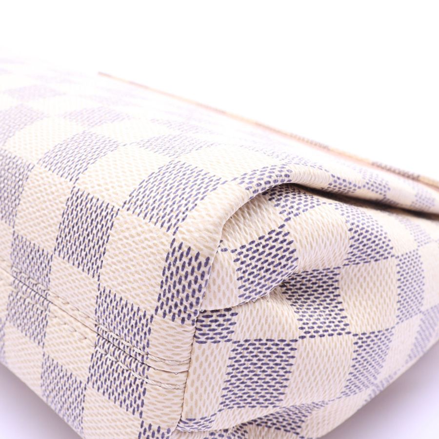 白色 棋盤格帆布 Croisette 兩用包【LOUIS VUITTON LV 路易威登】 N41581-10