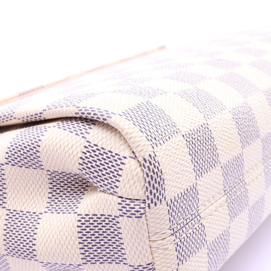 白色 棋盤格帆布 Croisette 兩用包【LOUIS VUITTON LV 路易威登】 N41581-11