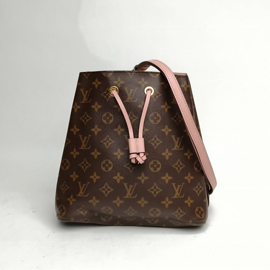 LOUIS VUITTON NÉONOÉ水桶包中號粉色內裏老花PVC金扣肩背包-0