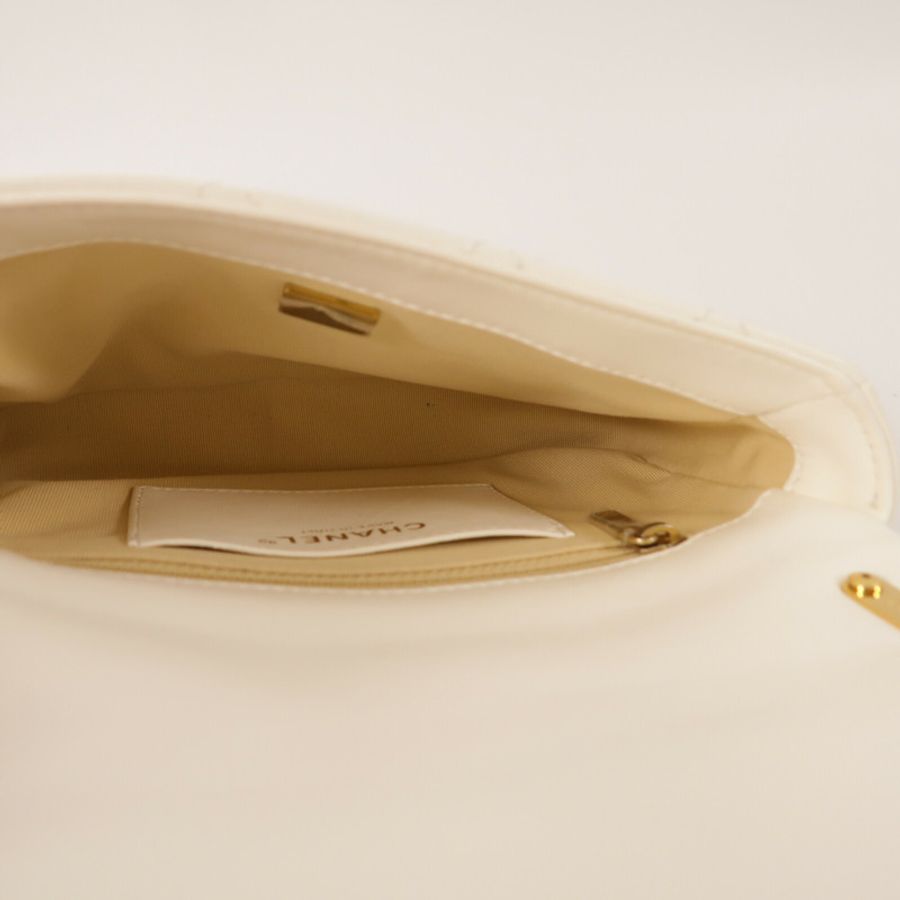 CHANEL 羊皮皮革23P Small Chunky Chain Flap Bag鏈帶肩背袋-4