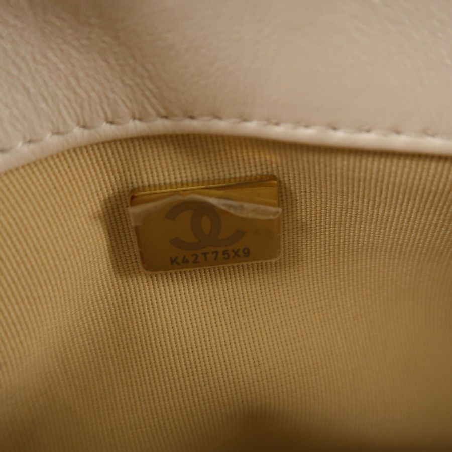 CHANEL 羊皮皮革23P Small Chunky Chain Flap Bag鏈帶肩背袋-7